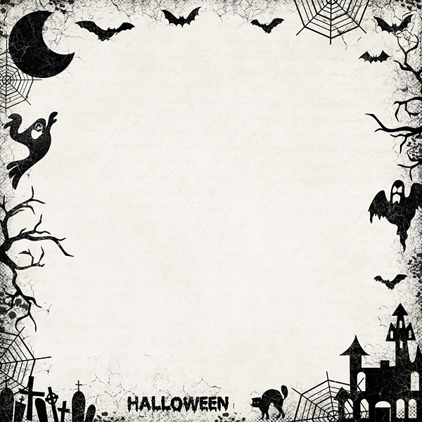 pickleberrypop element packs borders edges halloween border templates