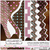 Chocolate Birthday border templates by Lara�s Digi World