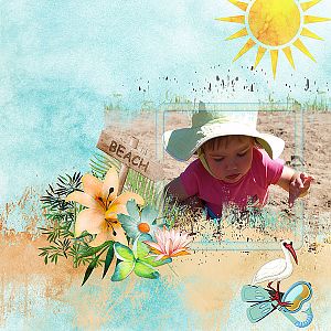Little girl at the Beach