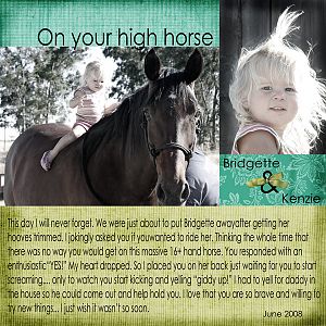 On your high horse