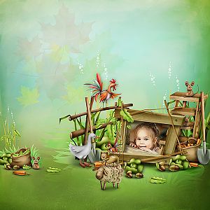 Kit Autumn on a farm by OlgaUnger Designs