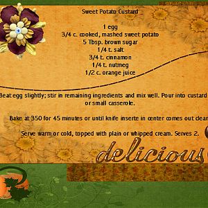Sweet Potato Custard -Recipe Card
