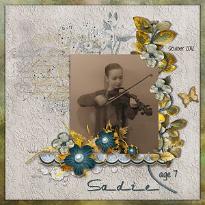Sadie plays the fiddle