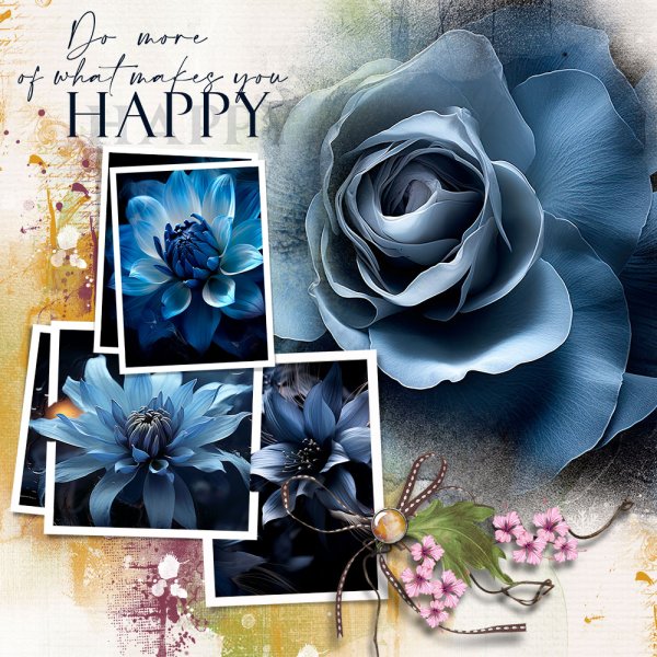 Flowers in blue