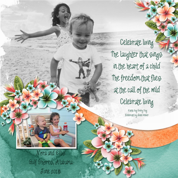 Nora and Ellis at the Beach