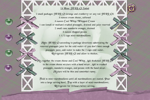 Recipe Card- 24 Hour Jello Salad
