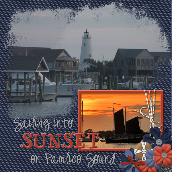 Sailing into SUNSET on Pamlico Sound